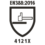EN388:2016 - 4121X