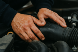 Mechanic with sweatier hands