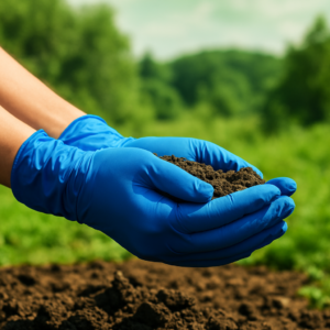 SW Gloves Holding Dirt