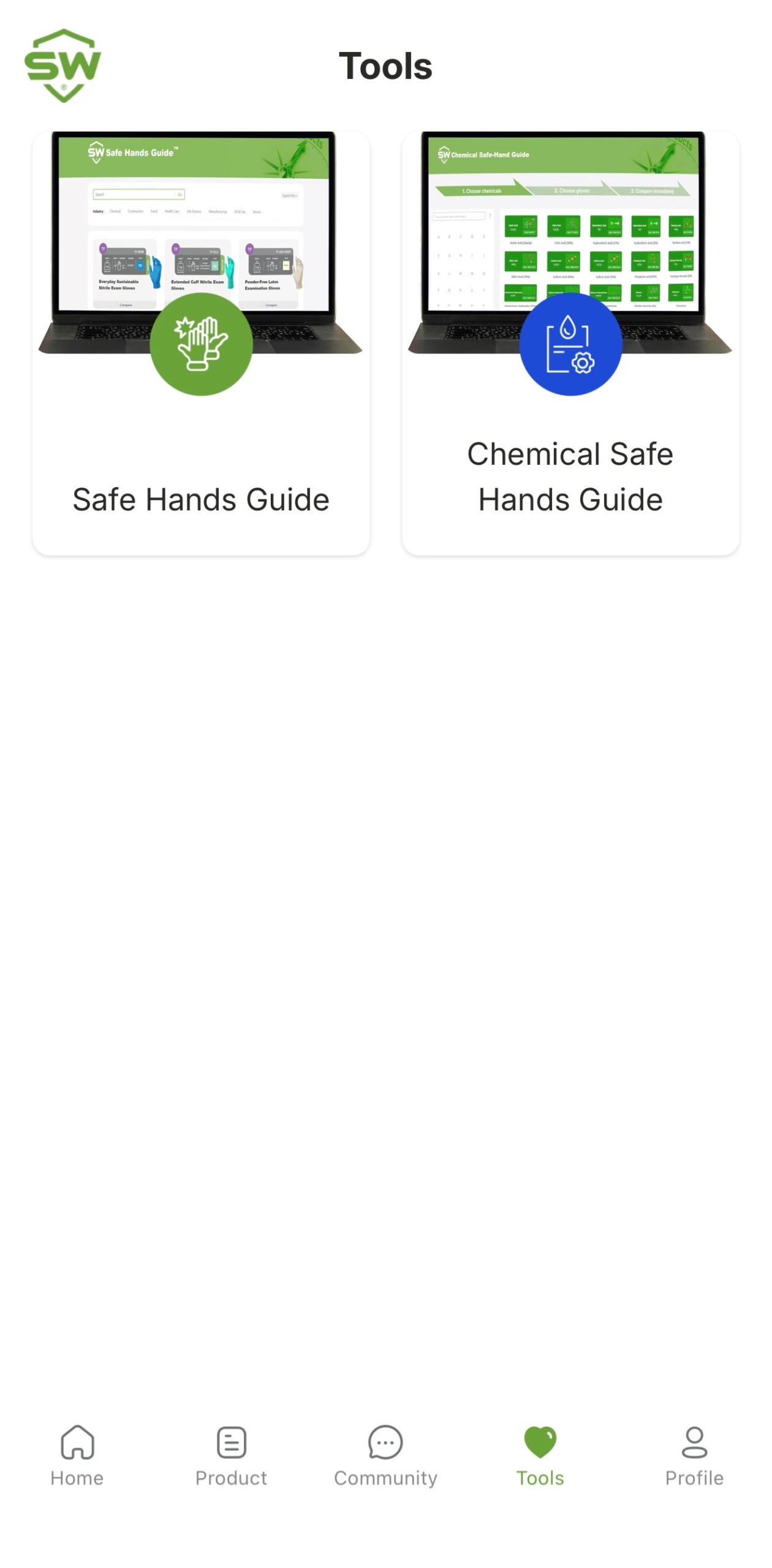 SWGO Tools screen